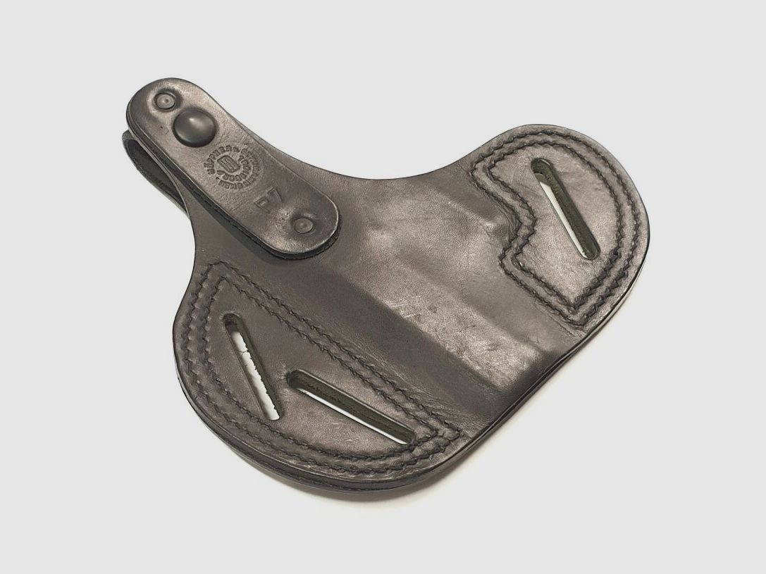 Lederholster Höppner und Schuhmann, Gürtel- Schwarzes Holster für die Heckler und Koch HK P7