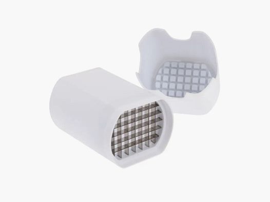Coupe-frites en PP avec lame acier inoxydable - Blanc 10x7,7x13 cm