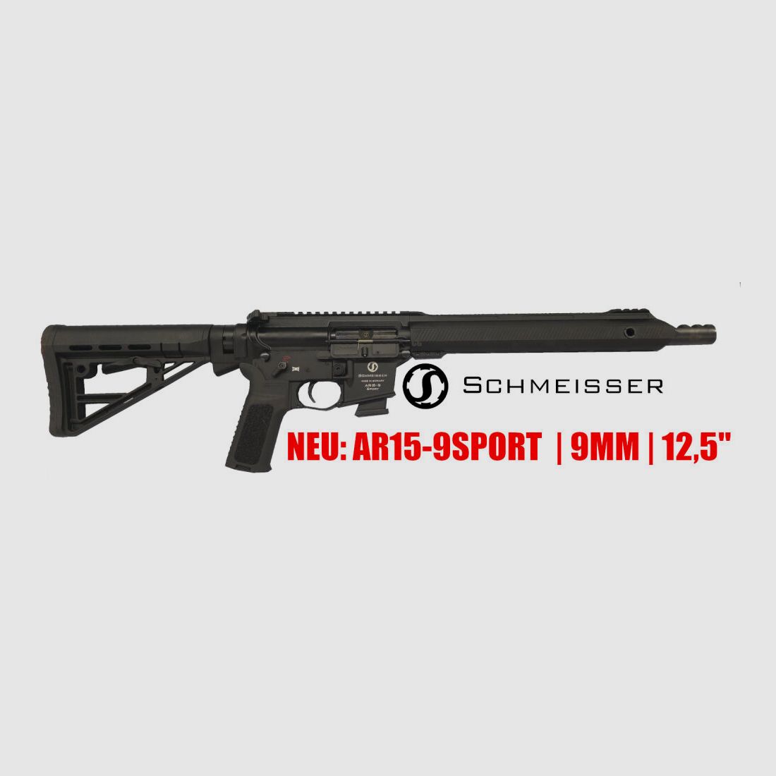 NEU: Schmeisser AR15-9 Sport  9mm Luger mit der neuen Lauflänge 12,5"	 Made in Germany sofort Verfügbar