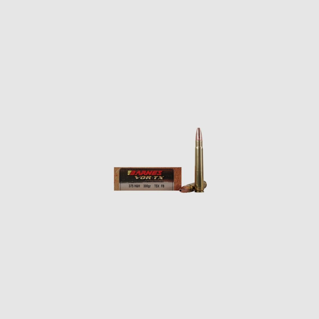 Barnes VOR-TX Safari .375 H&H 300GR TSX Flat Base 20 Patronen