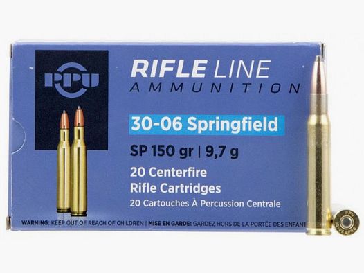 PPU 30-06SPR. 150 GRS - SP - 20 CARTUCHOS