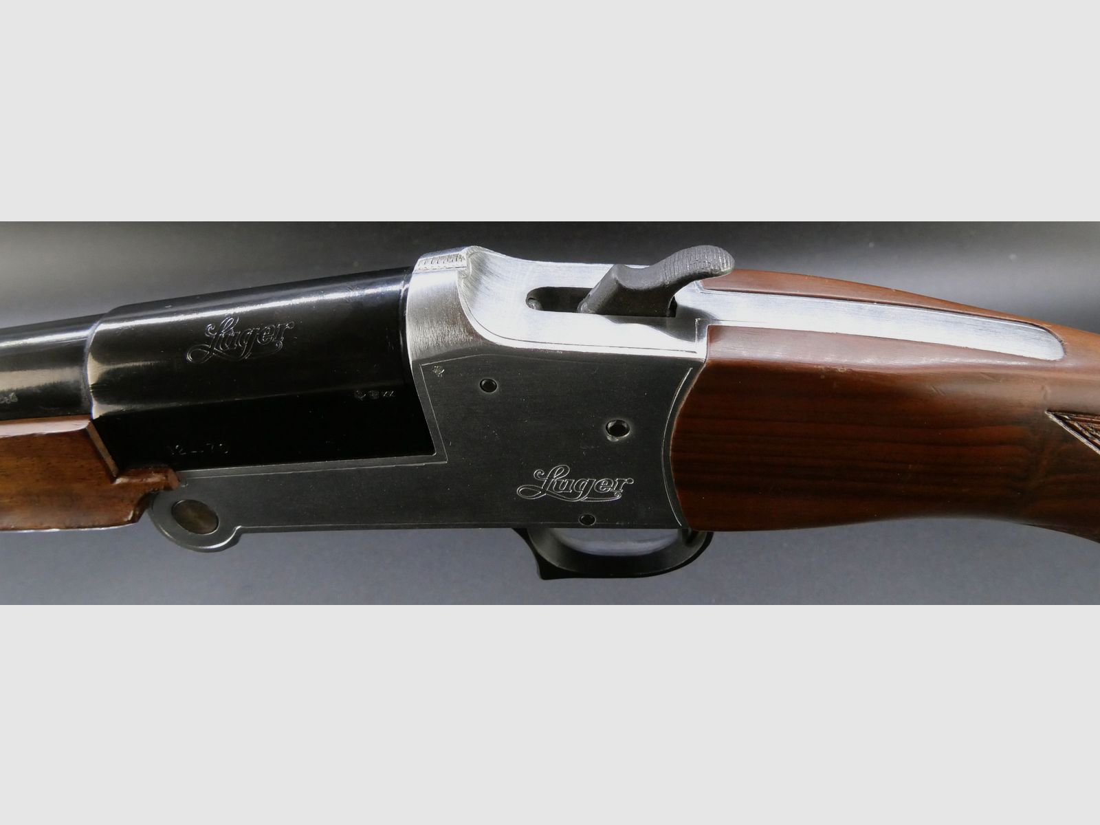 Luger Kipplaufflinte 12/70 Handspanner