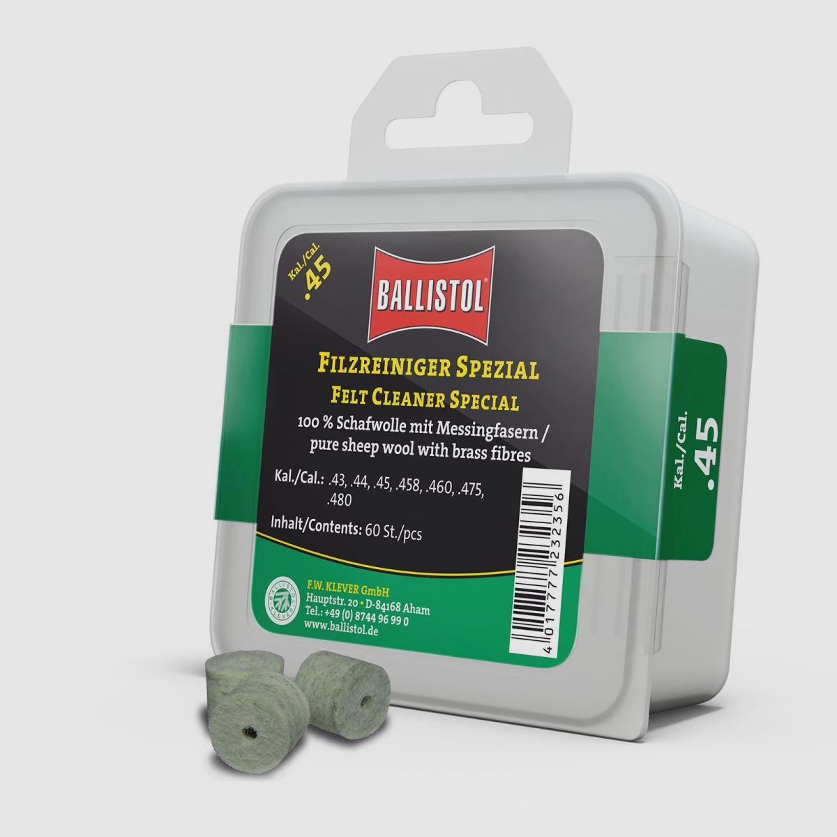 Ballistol Nettoyant en Feutre Spécial / 60 pcs. / Cal. .45