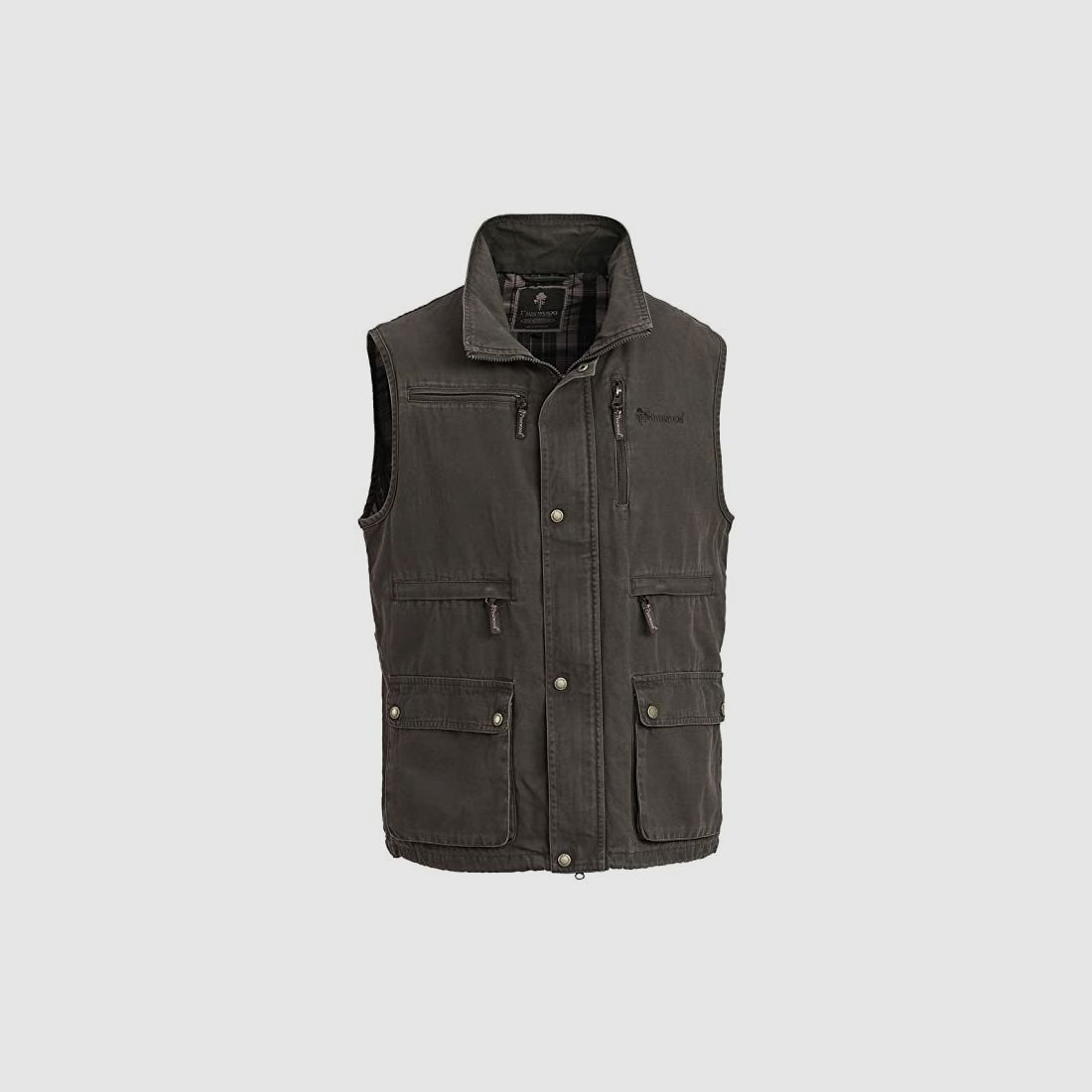 Pinewood Weste Hastings Canvas dunkelbraun