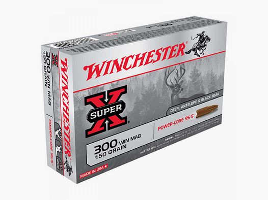 Winchester Super-X .300 Win. Mag. 150GR Power Core 20 cartouches