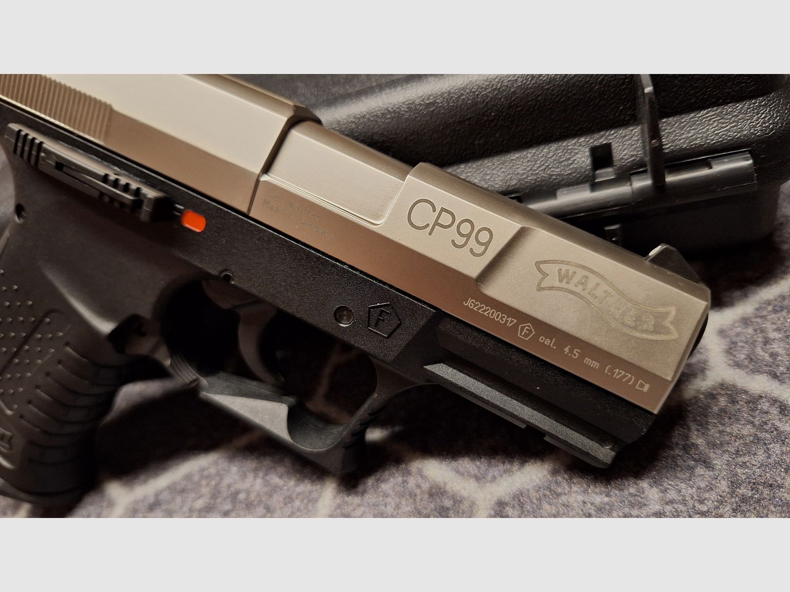 Walther CP99 Nickel 4,5 mm Diabolo pistola CO2 NUOVA!