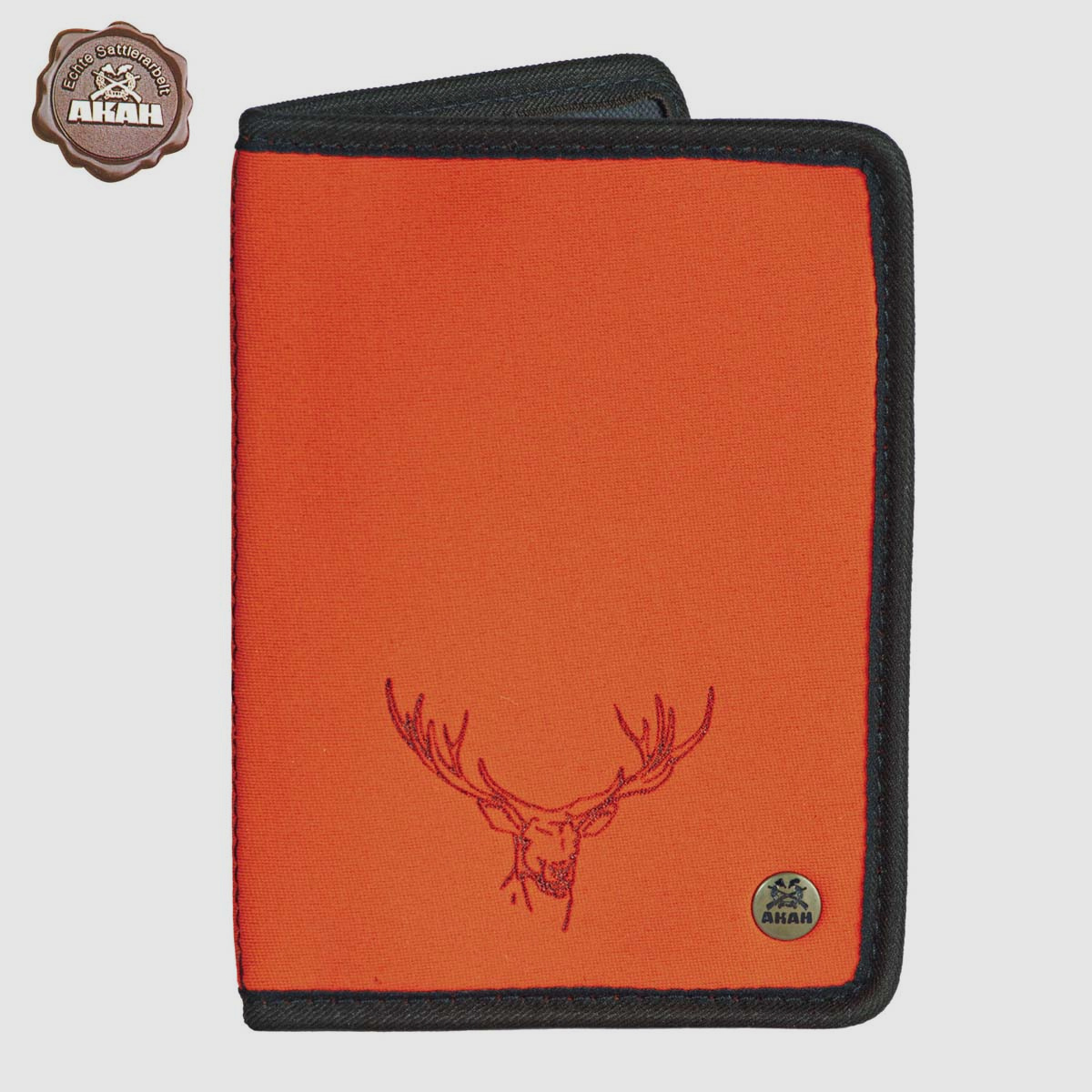 AKAH Jagdscheinetui Neopren Hirsch Orange