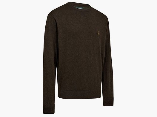 Deerhunter Pullover Harrington Rundhals Brown Melange