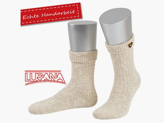 Calza tradizionale Lusana con bottone a forma di cuore