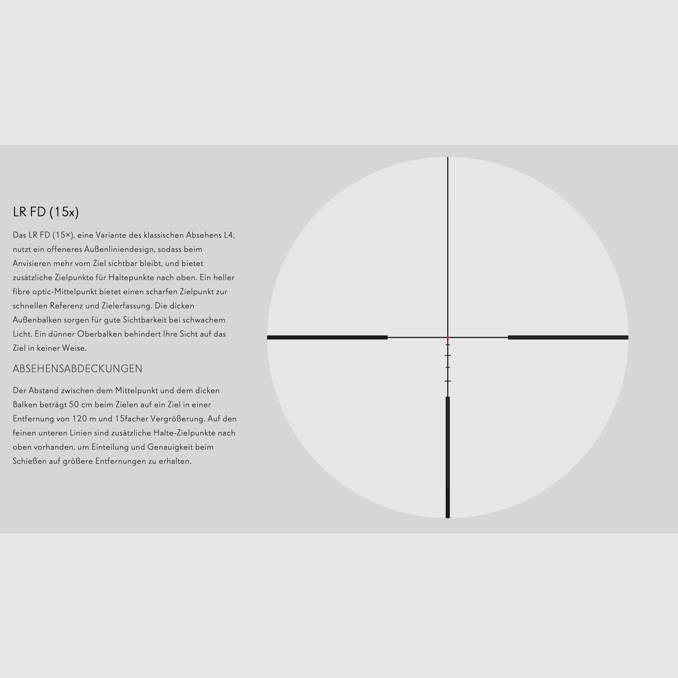 Hawke 18425 FRONTIER Zielfernrohr 30 FD 2.5-15x50 LR FD 15X ABSEHEN