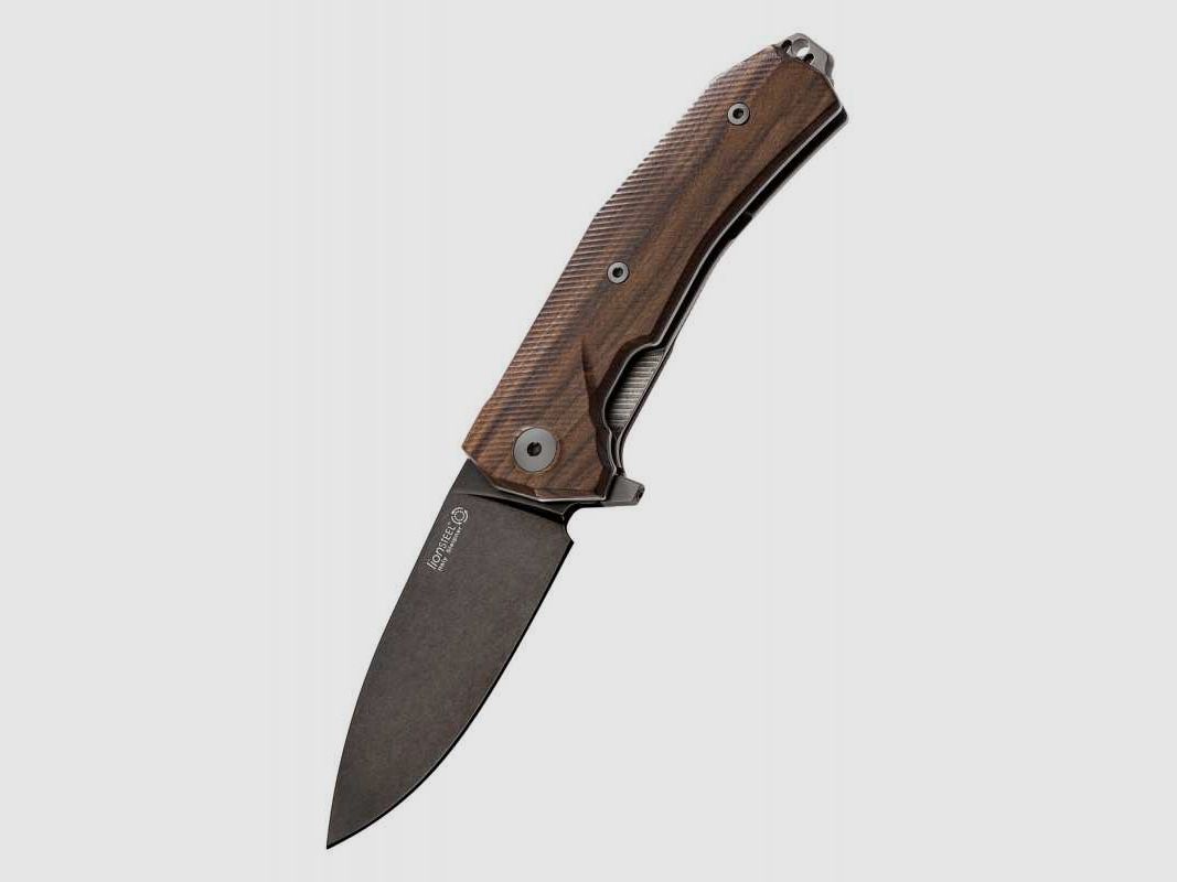 Lionsteel KUR Taschenmesser, Santos, schwarz, Sleipner