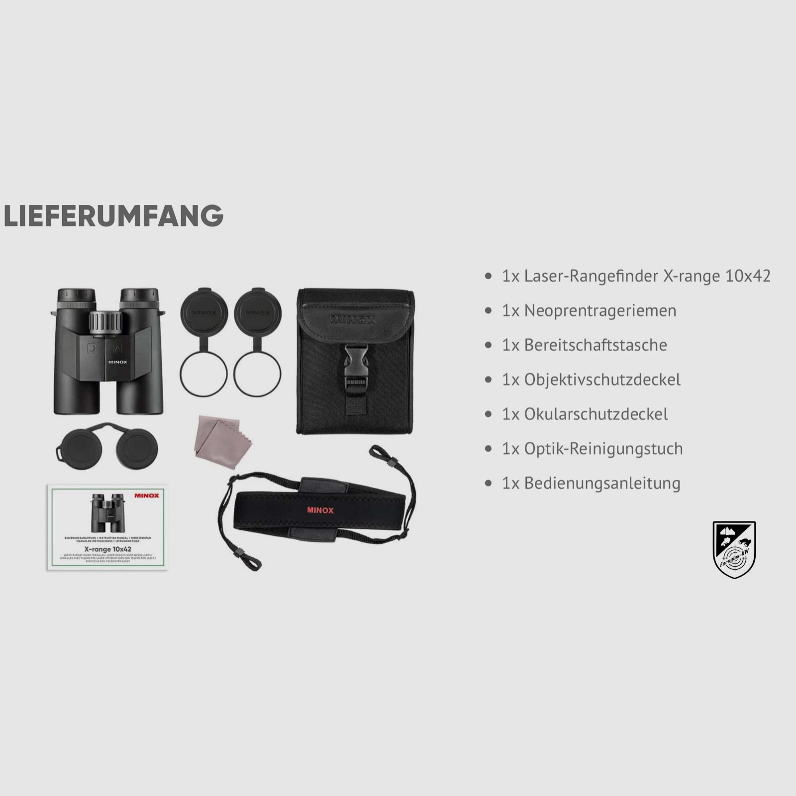 MINOX 80408390 X-Range 10x42 verrekijker met afstandsmeter 2800m bereik