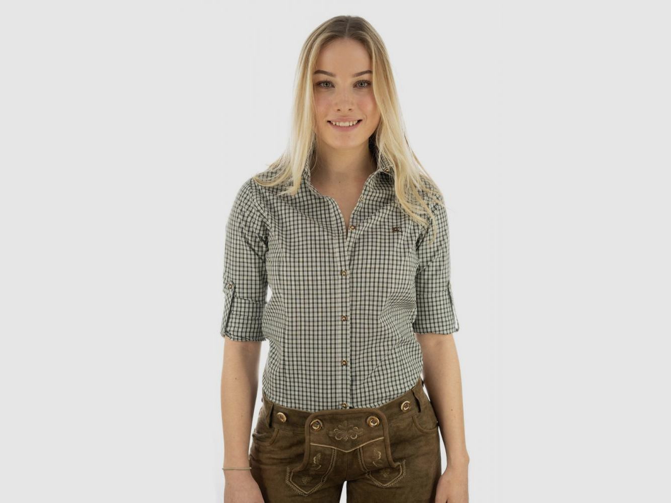 OS-Trachten Dames blouse Irene donker groen, afbeelding 4 van 6