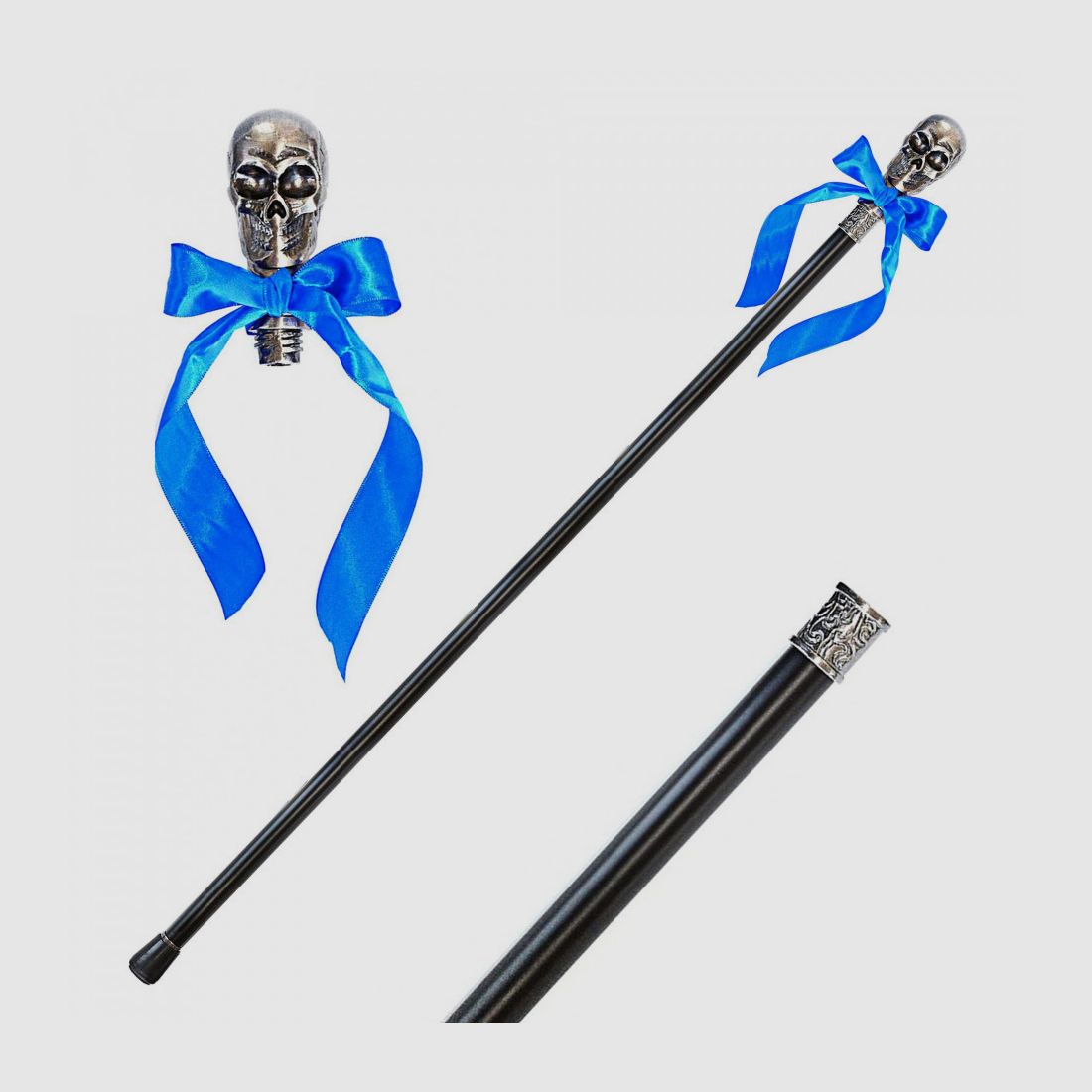 Black Buttler Totenkopf Gehstock