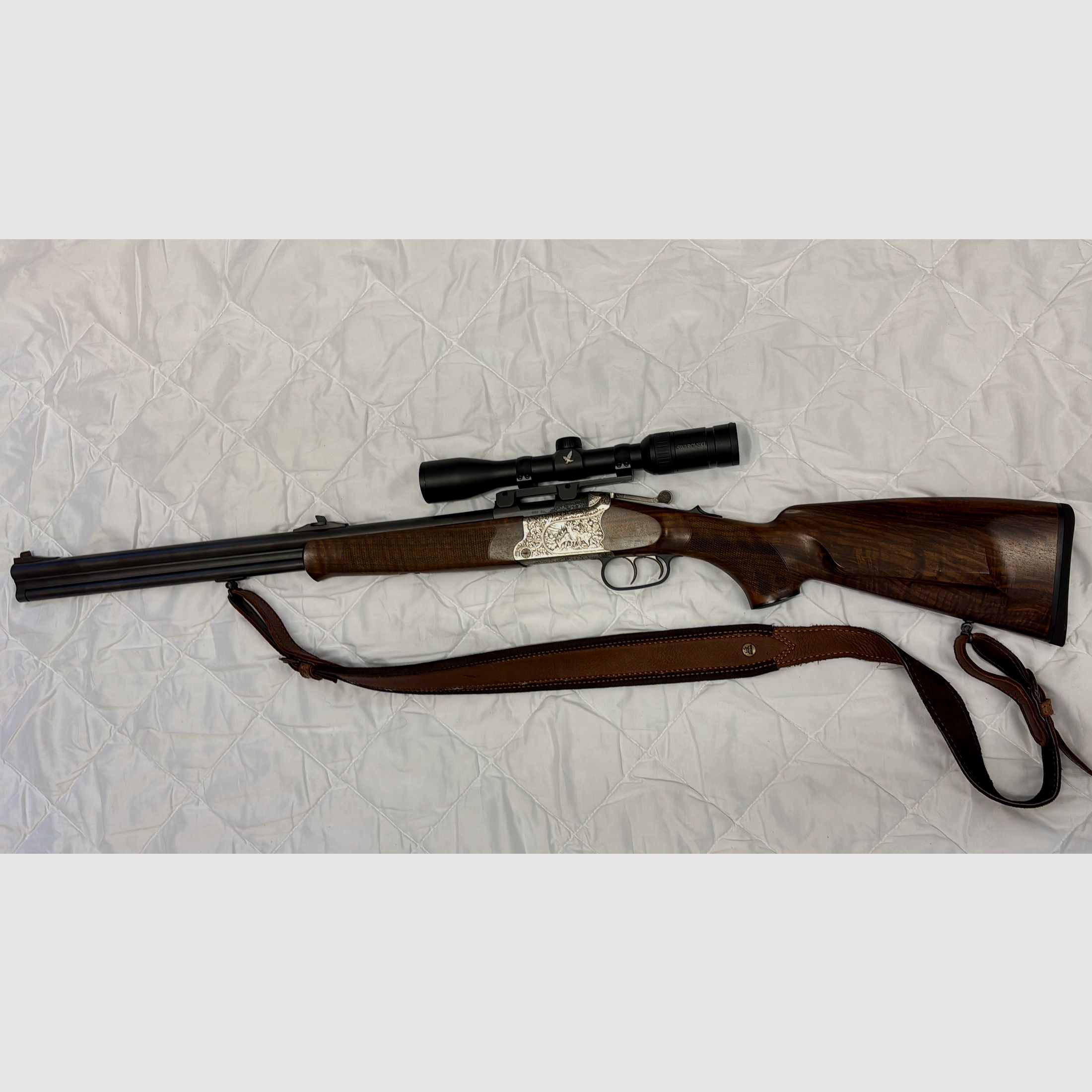 Merkel Bockbüchsflinte B4 Kal. 8x57 IRS, 12/76 inkl. Swarovski Z3 3-9x36