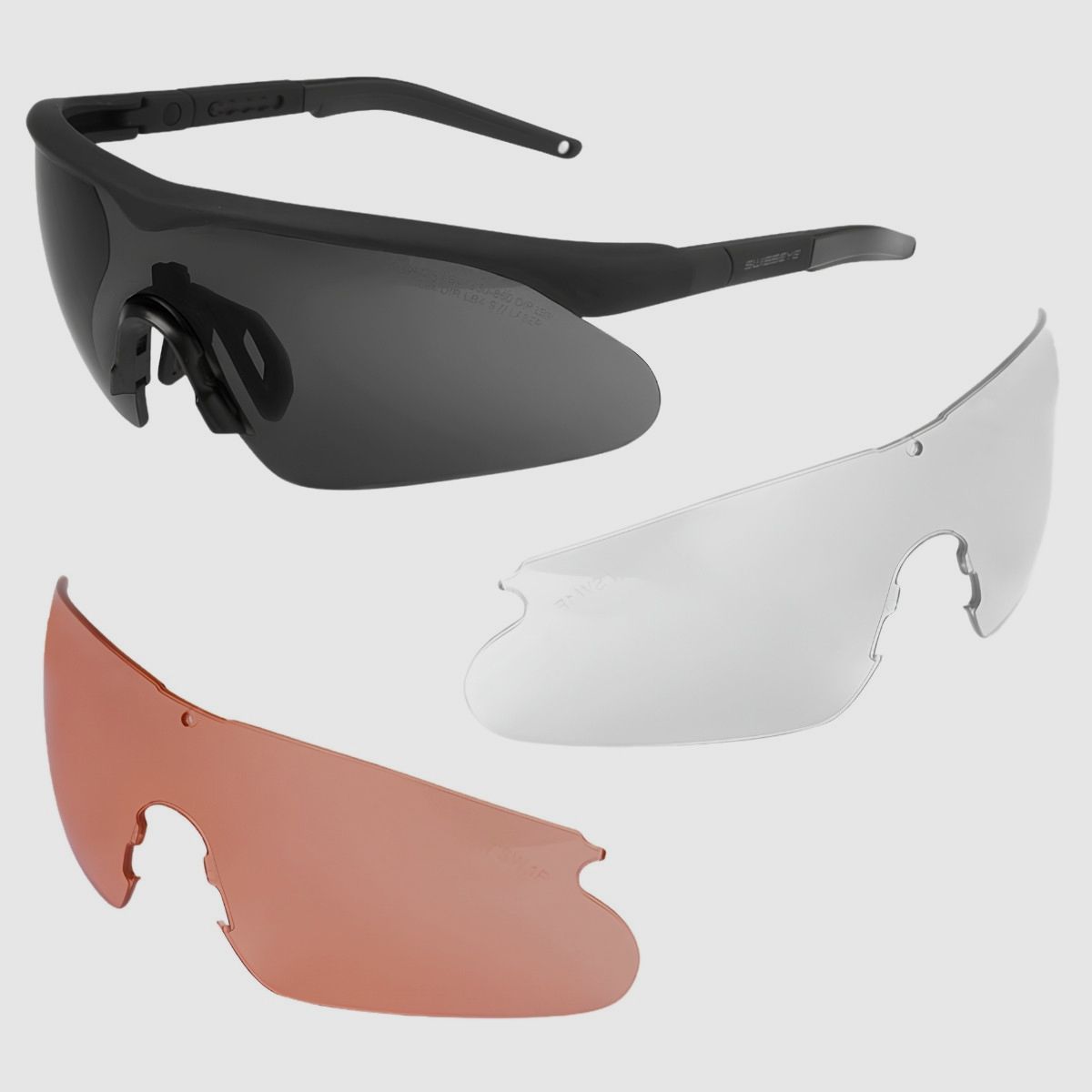 Swiss Eye – Occhiali da tiro Raptor Pro – Neri – Tre lenti – 10164, immagine 1 di 7