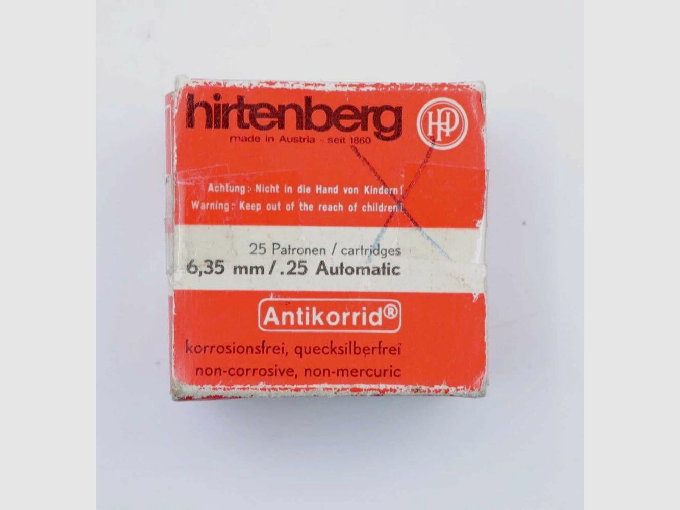 Hirtenberger / Austria Pistol Ammunition 6.35mm Browning/.25ACP