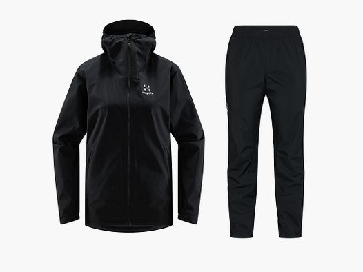 Haglöfs Korp Proof/Proof II Regenanzug Damen True Black