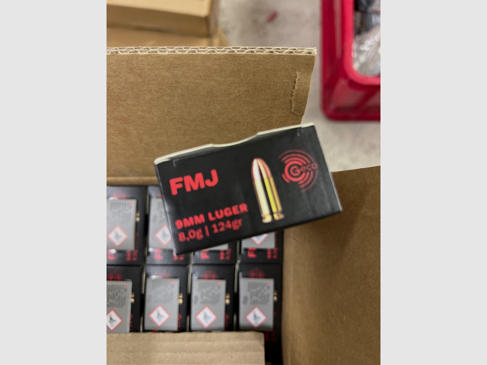 1000 pieces 9 mm Luger full metal jacket 8.0g/124grs., image 2 of 3
