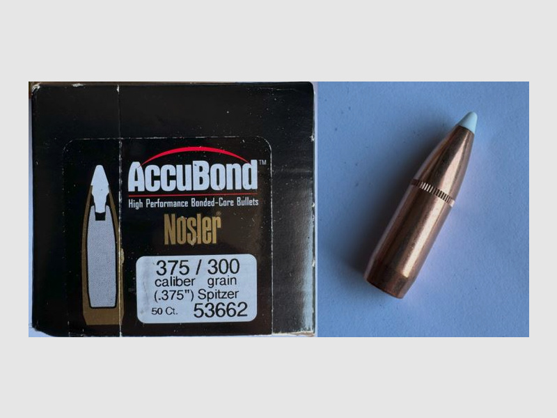 39 x Nosler Geschosse Accubond .375 300 grain