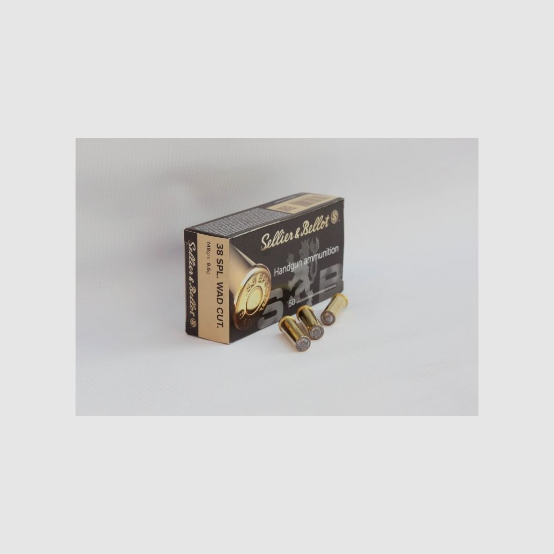 Cartuccia S&B .38 SPECIAL WAD CUTTER – 9,6 g (1 confezione da 50 pezzi)