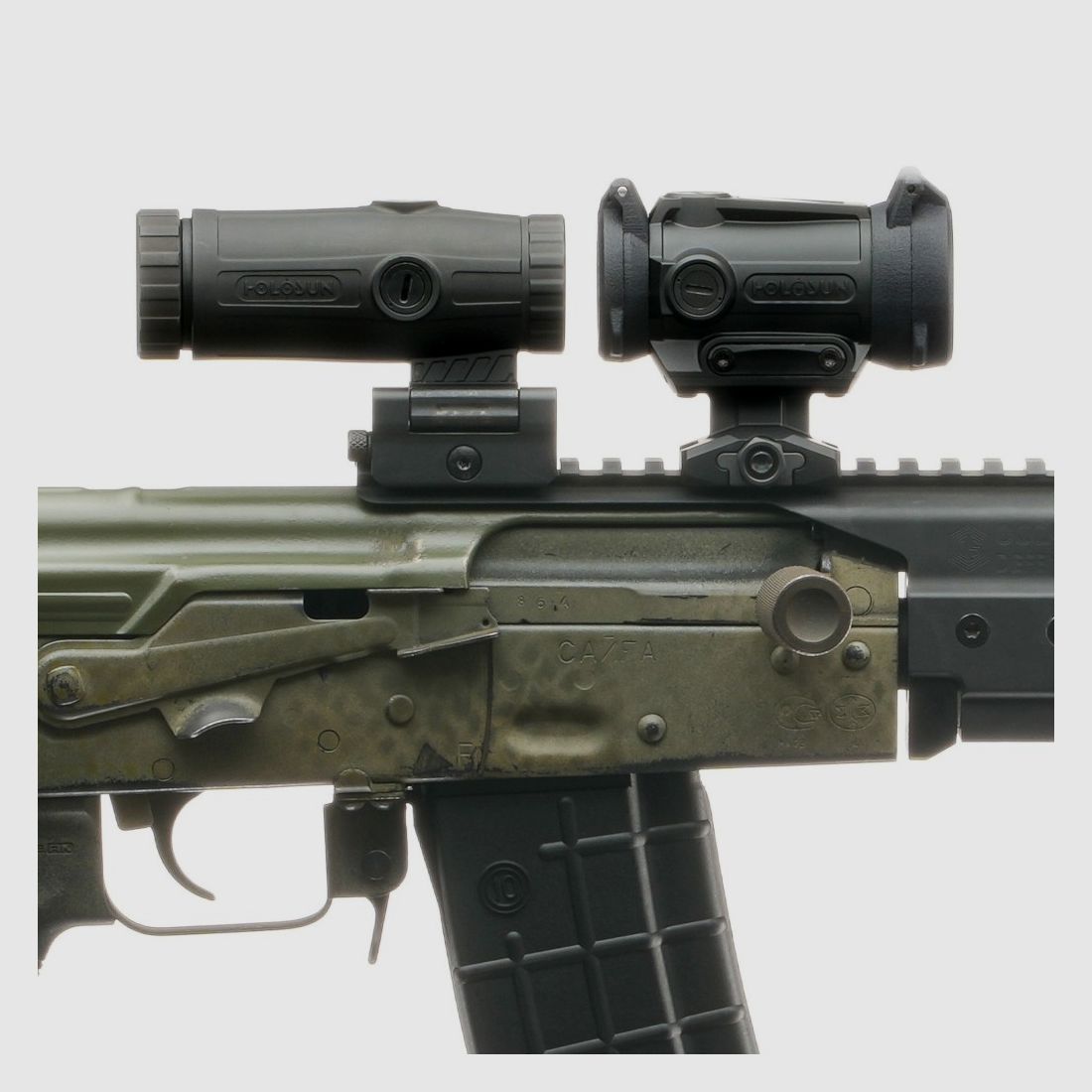 Holosun Set, Reflexvisier, Modell ARO-EVO-SPR-RD mit rotem Wechselabsehen: 2MOA Dot & 65MOA Circledot oder SPR-2MOA Dot & SPR-65MOA Circledot und Magnifier HM3X, Bild 4 von 10