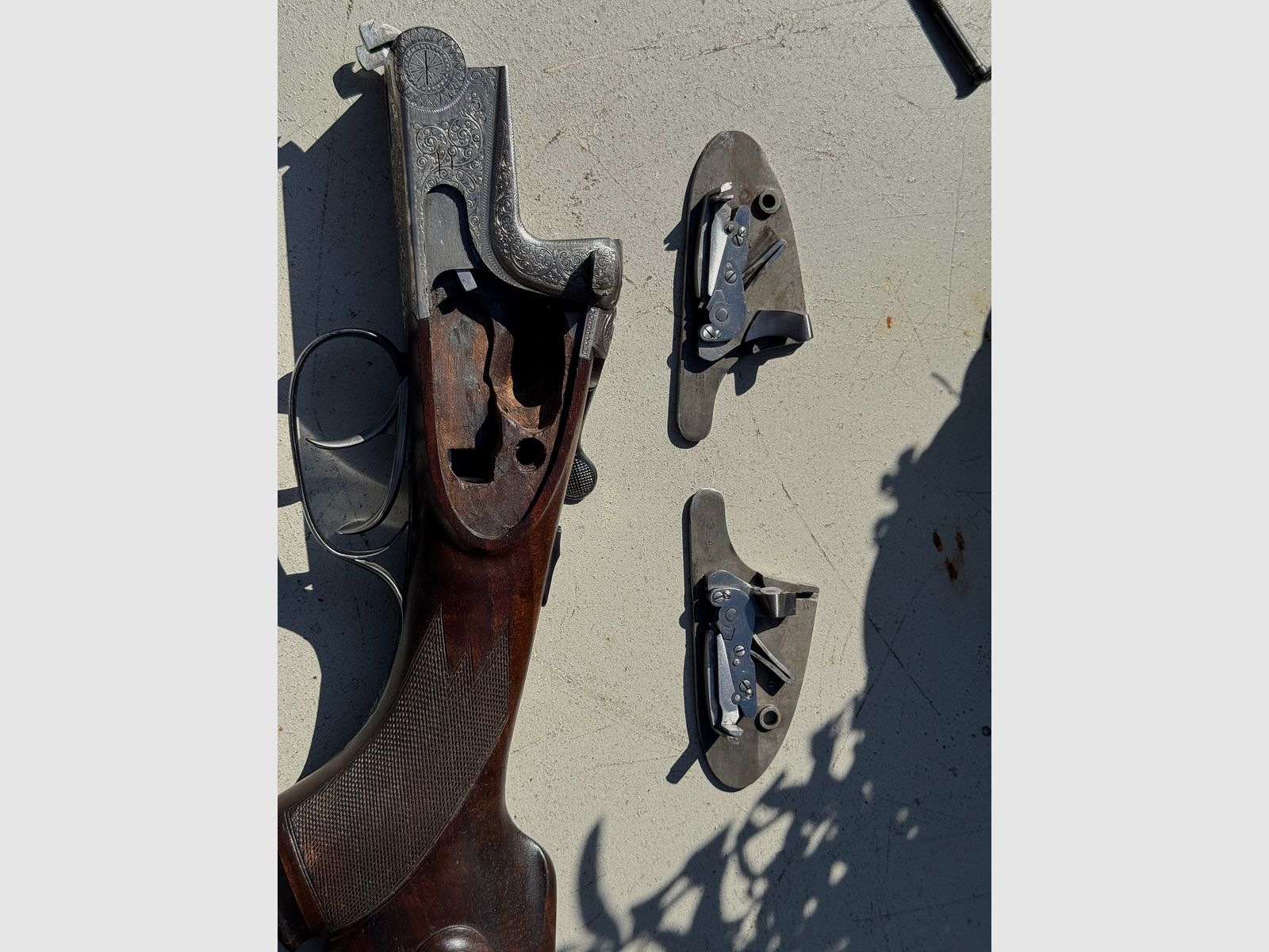 Merkel masterpiece side lock double shotgun, double rifle and double rifle 203E caliber 12/70 .30R Blaser & 9.3x74R