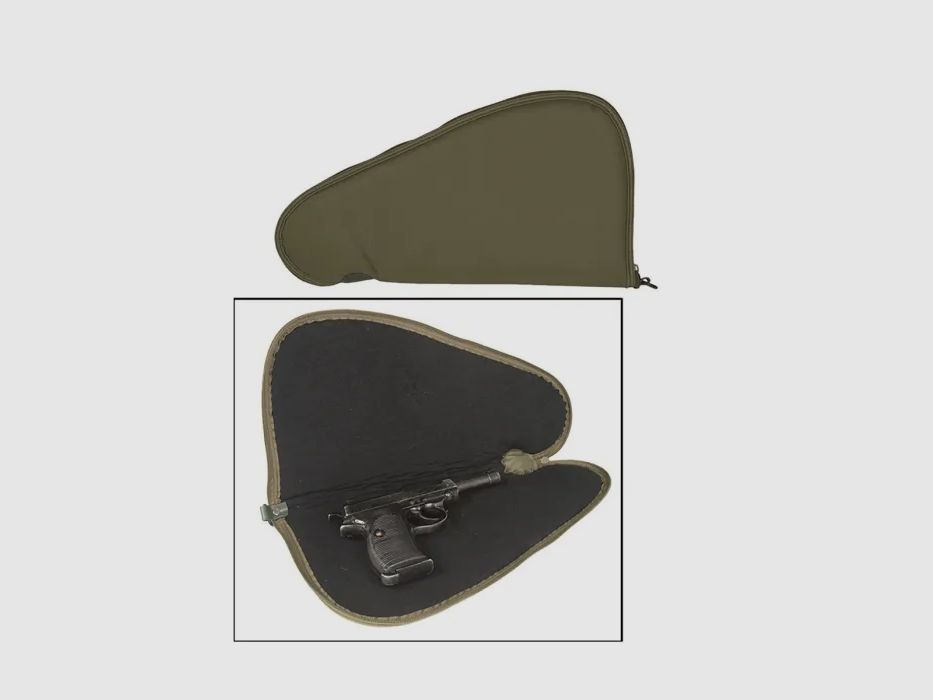 Pistooltas / Pistol Case, afsluitbaar, Groot (40cm), Olijf