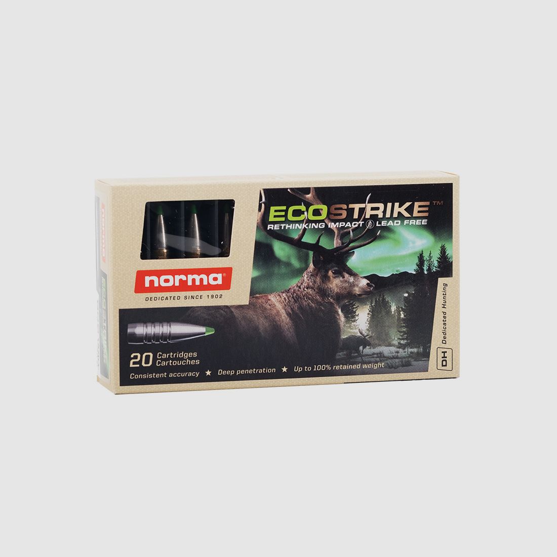 Norma .308 WIN ECOStrike Silencer 9,7G 150GR Büchsenpatronen Bleifrei