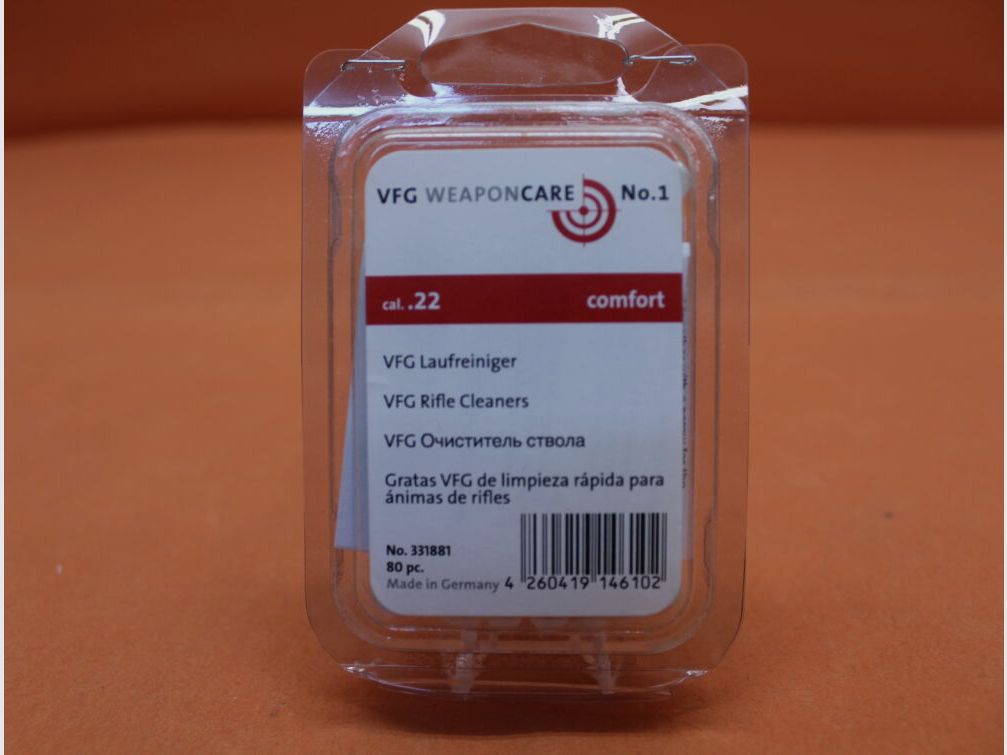 VFG. VFG-Laufreiniger .22 (66813) 80 St. saugfähiger Spezialfilz