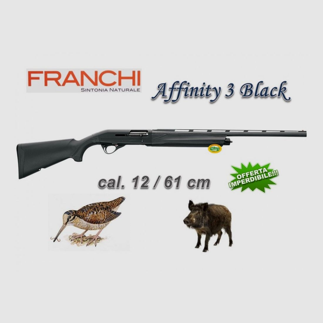 FRANCHI AFFINITY 3 BLACK SYNT cal.12 Lauf 61 cm spezielle Beccaccia