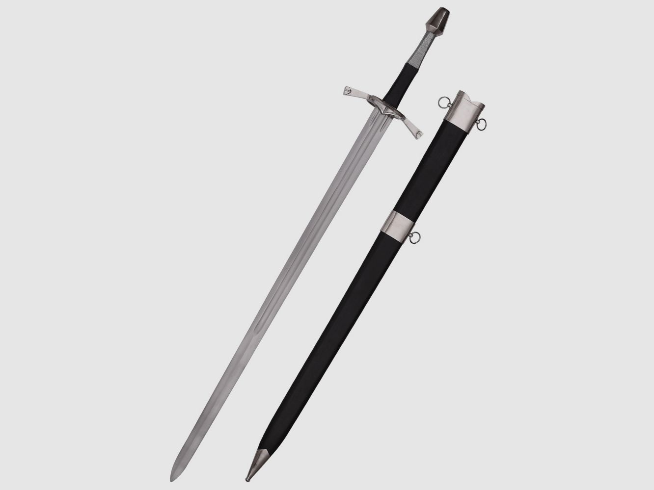 Épée longue avec anneau de protection incluant la gaine