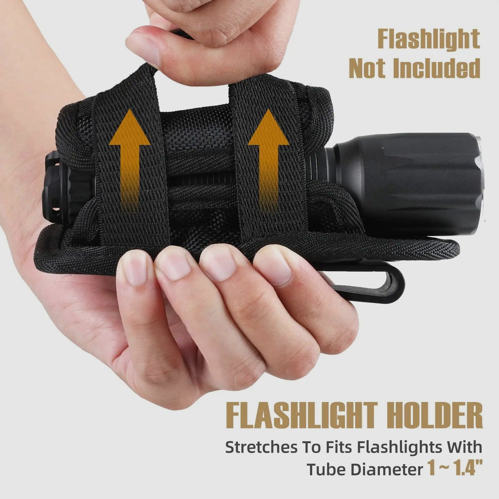 Taktisches Taschenlampen-Holster – 360° drehbar, MOLLE-kompatibel & universell einsetzbar