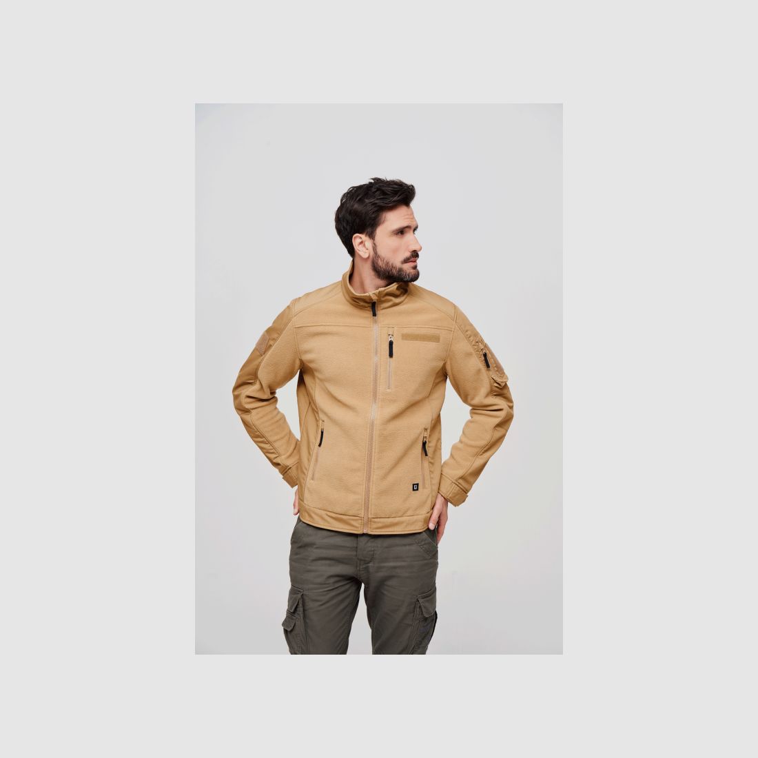Brandit Herren Fleecejacke Ripstop