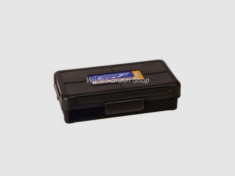 Frankford Arsenal Munitionsbox #508 mit Scharnier, f. 50 Patronen Kal. .357 SIG, .40 S&W, 10