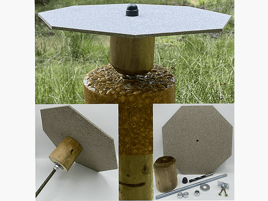 Wildzuiger bevestigingsset voor paalinstallatie voor likstenen (zonder paal)