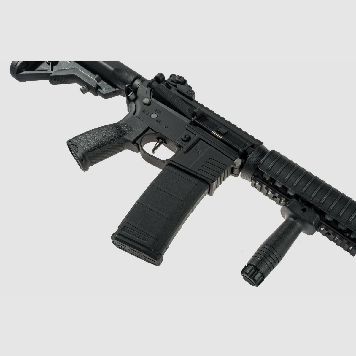 AR15 RIS ALPHA Vollmetall ETU - NC! - Serie Delta Armory Schwarz S-AEG Airsoft Gewehr Frei ab 18 Jahren