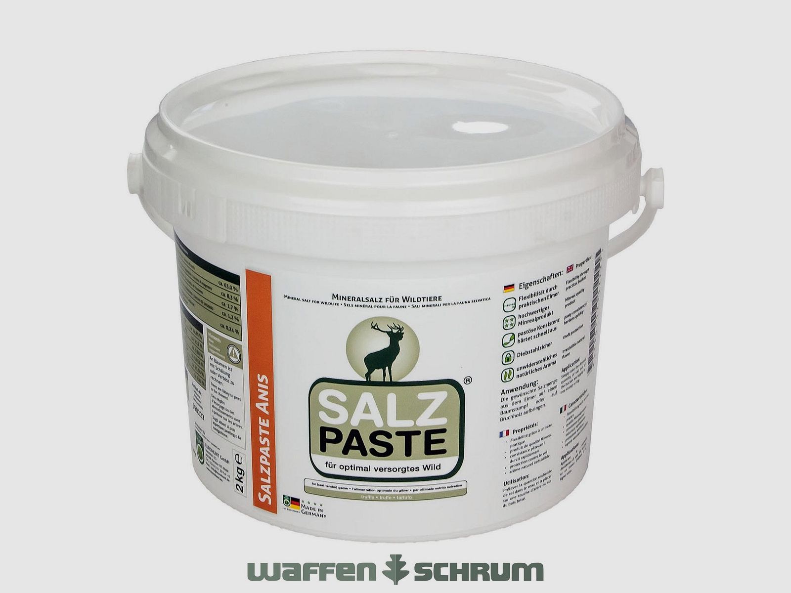 Pasta de sal Eurohunt DEUSA - Aroma de anís 2kg cubo