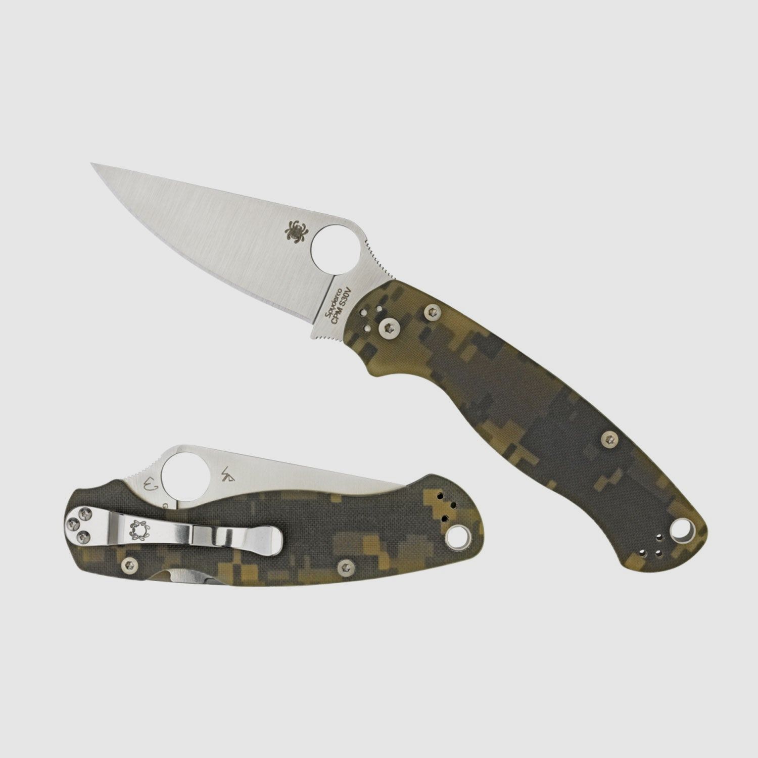 SPYDERCO KNIFE FOR MILITARY 2 G-10 DIGITAL CAMO, image 2 of 2