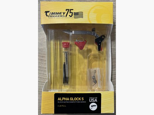 Timney Matchabzug - Timney Alpha Competition Series für Glock Gen 5 in Rot Reduziert Abzugsgewicht auf 3LBS,  Ca.1,5KG.