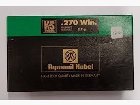 Cartuchos RWS punta cónica .270 Win 9,7g,150gr. !!!