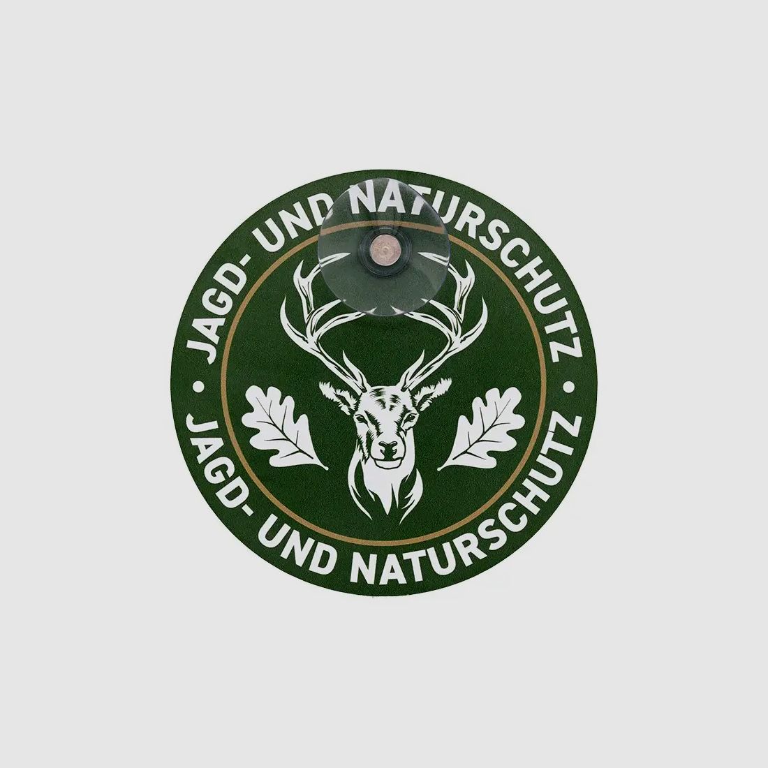 Placa de auto redonda Wilde Hilde caza y conservación de la naturaleza ciervo