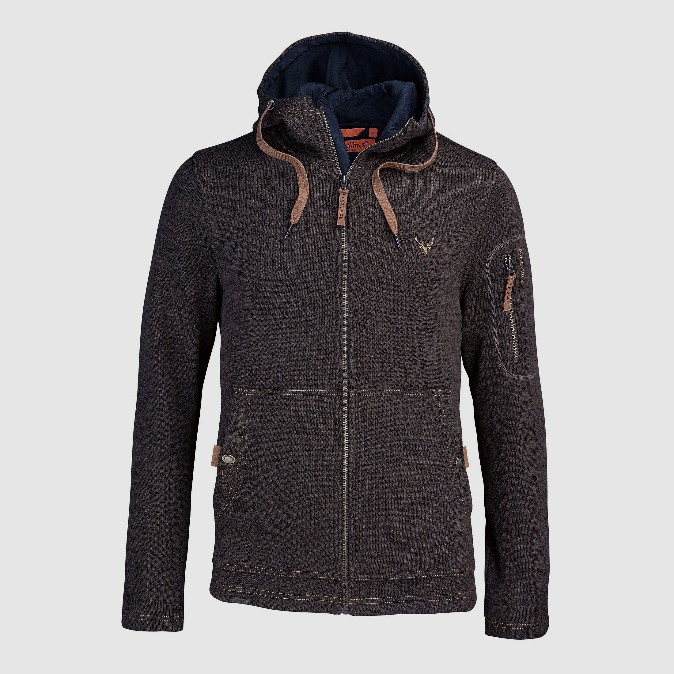 Tom Collins Herren-Strickfleecejacke
