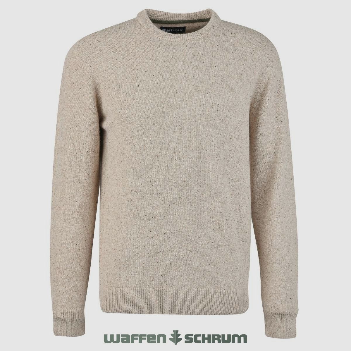 Barbour Pullover Essential Tisbury Crew Dark Sand