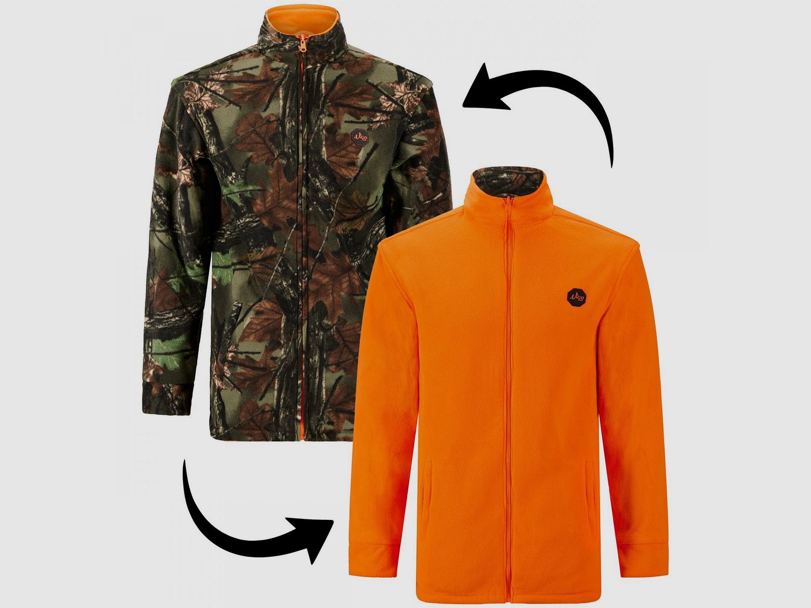 Fleece-Wendejacke Holk Herren (Camouflage)