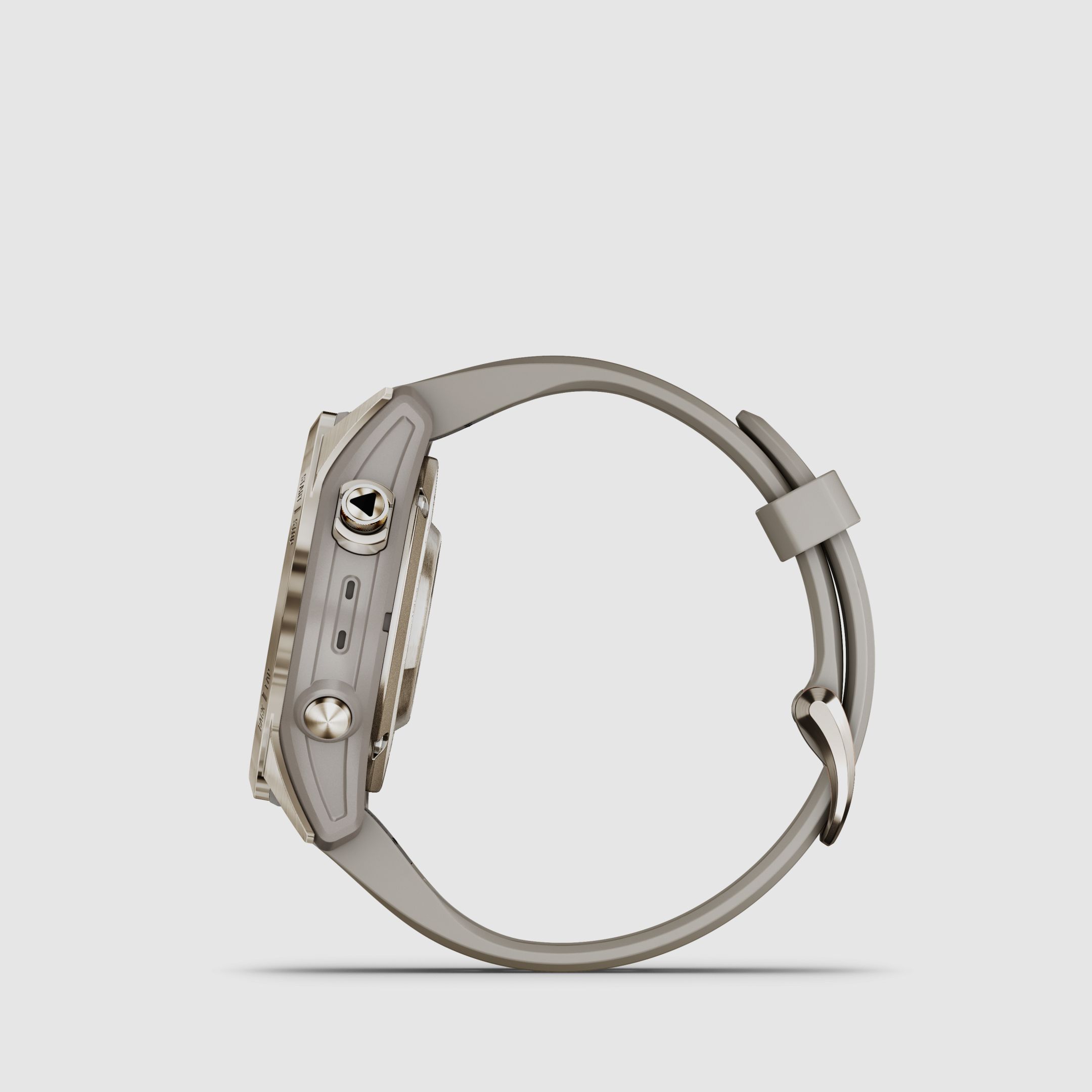 Garmin fēnix® 7S Pro – Sapphire Solar Edition, Beige/Oro chiaro con cinturino in silicone QuickFit® da 20 mm