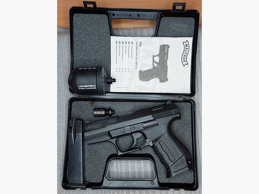 Pistola de fogueo Walther P99 9mm P.A.K. (PTB 762) con multisalida