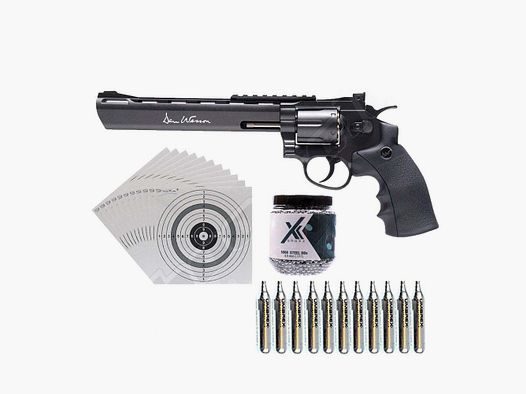 Dan Wesson 8 inch CO2 revolver 4.5mm steel BB - set