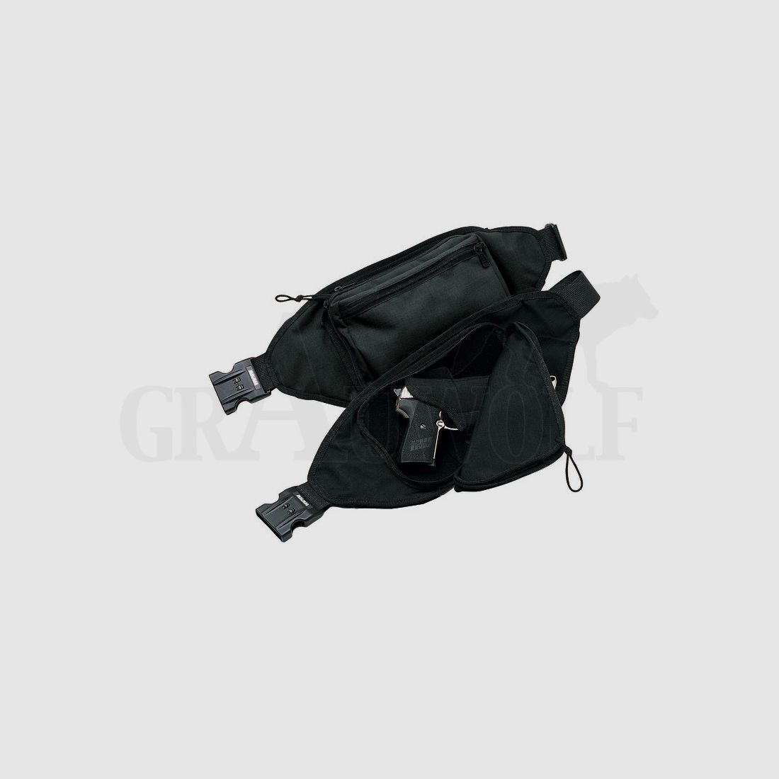 AKAH Special Waist Bag for Handguns with Combination Lock Black