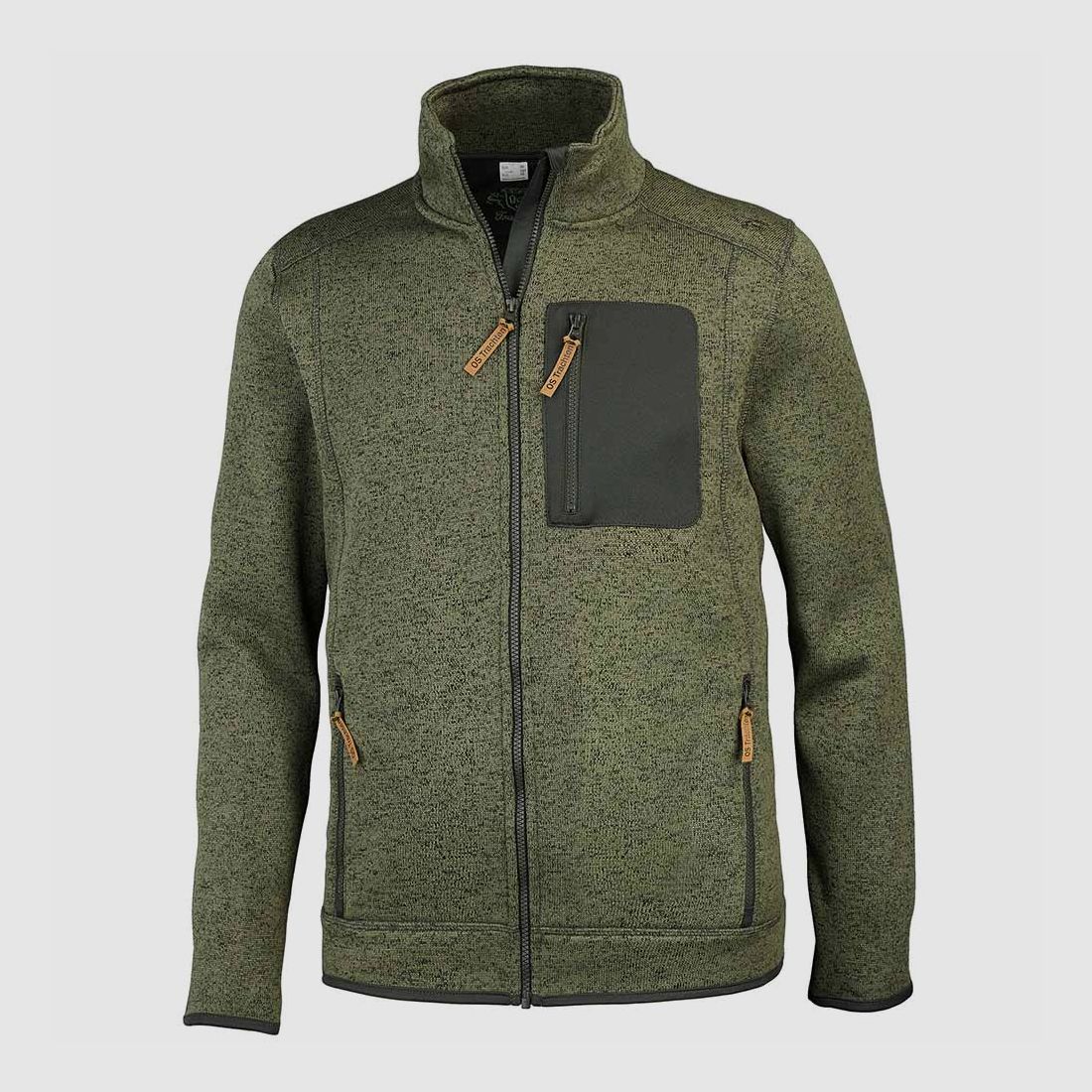 OS Trachten Strik-Fleece Jack met Staande Kraag